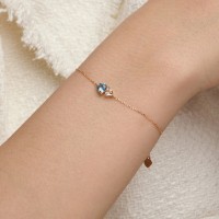 Brățară din aur cu cristal și topaz Diamant 750683 s.18\19 1,28g imaginea #3 — magazin online Desire.md
