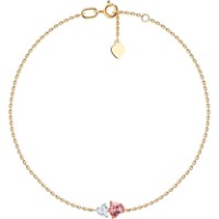 Браслет из золота с кристаллом и ситаллом  Diamant 750684 s.16\17 1,19g