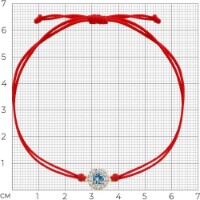 Brățară pe ață din aur cu topaz și zirconii Diamant 750702 s.16\20 0,63g imaginea #3 — magazin online Desire.md