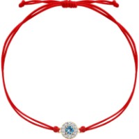 Brățară pe ață din aur cu topaz și zirconii Diamant 750702 s.16\20 0,63g