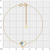 Brățară din aur cu topaz Diamant 750713 s.16\19 1,19g imaginea #2 — magazin online Desire.md