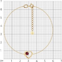 Браслет из золота с корундом Diamant 750714 s.16\19 1,17g фото №4 — интернет-магазин Desire.md