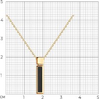 Colier din aur cu agat Diamant 770414 s.45 2,81g imaginea #3 — magazin online Desire.md