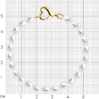 Браслет из золота с жемчугом Diamant 795057-2 s.18 1,04g фото №2 — интернет-магазин Desire.md