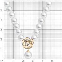 Colier din aur cu perle și zirconii Diamant 797127 s.38\43 2,54g imaginea #5 — magazin online Desire.md