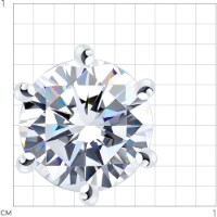 Подвеска из белого золота с алмазом Diamant 9030009-5  0,87g фото №4 — интернет-магазин Desire.md