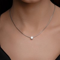 Подвеска из белого золота с алмазом Diamant 9030009-5  0,87g фото №2 — интернет-магазин Desire.md