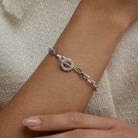 Brățară din argint cu zirconii Diamant 94051612 s.19 10,83g imaginea #4 — magazin online Desire.md
