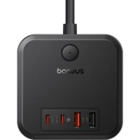 Сетевой фильтр Baseus PowerCombo Cube 1.5m Cluster Black (E00066400117-00) фото №3 — интернет-магазин Desire.md