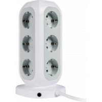 Сетевой фильтр Verbatim Multi Plug Power Tower Grey/White (49547) фото №3 — интернет-магазин Desire.md