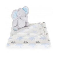 Jucărie-pătură Moni Elefant Blue 90x75cm imaginea #2 — magazin online Desire.md