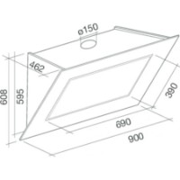 Hota Falmec Quasar 90 White Glass (CQPN90.E0P2#ZZZF491F) imaginea #4 — magazin online Desire.md