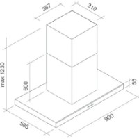 Вытяжка Falmec Lumina Glass Black (CLMI90.00P2#NROI490F) фото №4 — интернет-магазин Desire.md