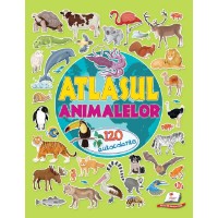 Cartea Atlasul animalelor cu autocolante (9789669475510)