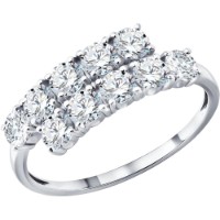 Inel din aur alb cu diamante Diamant 7010166 s.17 1,79g