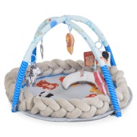 Covor educativ pentru copii Moni Moni Naya Blue 80x80x54cm