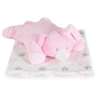 Jucărie-pătură Moni Sleepy Bear Pink 90x75cm imaginea #3 — magazin online Desire.md