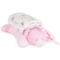 Jucărie-pătură Moni Sleepy Bear Pink 90x75cm