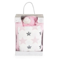 Jucărie-pătură Moni Sleepy Bear Pink 90x75cm imaginea #2 — magazin online Desire.md