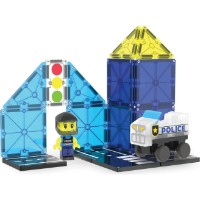 Set de construcție Magna-Tiles Police Patrol Set 20pcs (252020MT) imaginea #4 — magazin online Desire.md