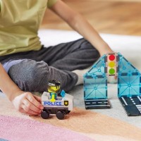Set de construcție Magna-Tiles Police Patrol Set 20pcs (252020MT) imaginea #5 — magazin online Desire.md