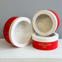 Круглые коробки с окошком New World Beautiful Red/White 3pcs