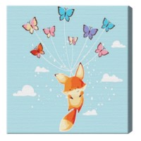 Tablou pe numere Art Gallery Premium Fluturi și vulpea 20x20cm (BX2891)