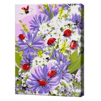 Tablou pe numere Art Gallery Premium Buburuze pe flori 20x30cm (CX3895)