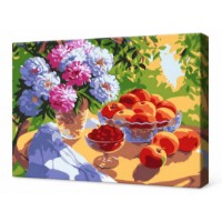 Tablou pe numere Art Gallery Premium Buchet si mere 20x30cm (CX4239)