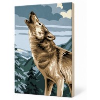 Tablou pe numere Art Gallery Premium Urletul lupului 20x30cm (CX3747)