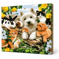 Tablou pe numere Art Gallery Premium Animale dragute 20x30cm (CX3897)