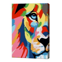Tablou pe numere Art Gallery Premium Leu colorat 20x30cm (CX4502)