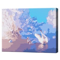 Tablou pe numere Art Gallery Premium Lacul iarna 20x30cm (CX4399)