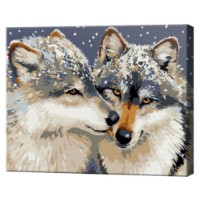 Tablou pe numere Art Gallery Premium Lupi gingași 20x30cm (CX4455)