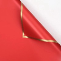 Hârtie coreană New World Golden Edge 58x58cm 012 Red 20pcs