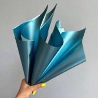 Hârtie coreană New World Metallic 58x58cm 06 Nordic Blue 20pcs
