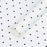 Hârtie coreană New World Polka Dot 58x58cm 111 White&Black 20pcs