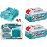 Set 2 acumulatoare cu incarcator instrument electric Total Tools TFBCPK2013