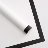 Hârtie coreană New World Thick Edging 58x58cm 111 White&Black 20pcs