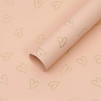 Hârtie coreană New World Сool Hearts 58x58cm 053 Peach 20pcs