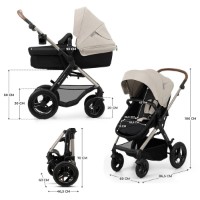Carucior Kinderkraft Moov 2 3in1 Air Moonlight Grey (KSMOOV02GRY0000) imaginea #2 — magazin online Desire.md