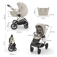 Carucior Kinderkraft Prime 3 2in1 Beige (KSPRIM03BEG2000) imaginea #8 — magazin online Desire.md