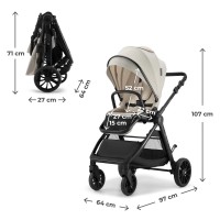 Carucior Kinderkraft Vesto 2 2in1 Beige (KSVEST02BEG2000) imaginea #4 — magazin online Desire.md