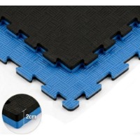 Mat sportiv Eva Puzzle 1х1m 2cm Black/Blue (14161) imaginea #2 — magazin online Desire.md