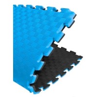 Mat sportiv Eva Puzzle 1х1m 2cm Black/Blue (14161) imaginea #3 — magazin online Desire.md