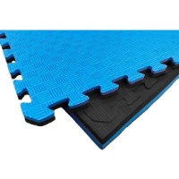 Mat sportiv Eva Puzzle 1х1m 2cm Black/Blue (14161) imaginea #5 — magazin online Desire.md