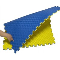 Mat sportiv Eva Puzzle 1х1m 2cm Blue/Yellow (14158) imaginea #3 — magazin online Desire.md