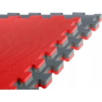 Mat sportiv Eva Puzzle 1х1m 2cm Grey/Red (14182) imaginea #2 — magazin online Desire.md