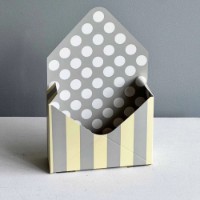 Конвертик New World ENVL-01 921 Yellow Stripes/Grey Dots