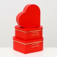 Набор коробок New World Flowers 3pcs Red (W9647)